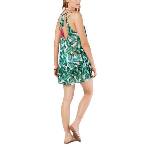 🍋 Miken • NWT Printed Ruffle Hem Cover-Up Dress Size Small - Picture 8 of 11